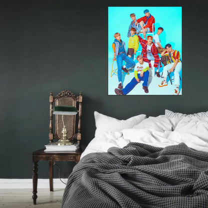 Ateez Hongjoong Seonghwa Yunho Yeosang San Mingi Wooyoung Jongho K-Pop Music Poster