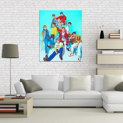 Ateez Hongjoong Seonghwa Yunho Yeosang San Mingi Wooyoung Jongho K-Pop Music Poster