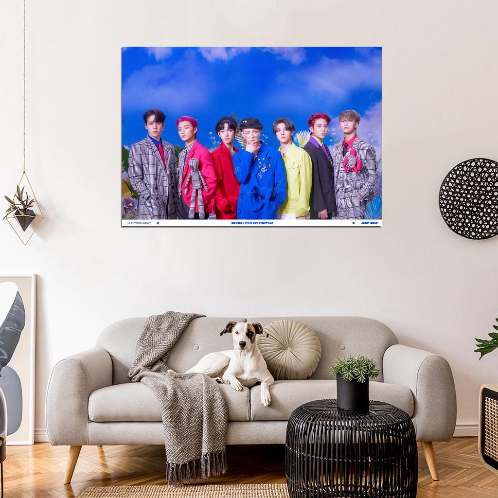 Ateez Hongjoong Seonghwa Yunho Yeosang San Mingi Wooyoung Jongho K-Pop Music Poster