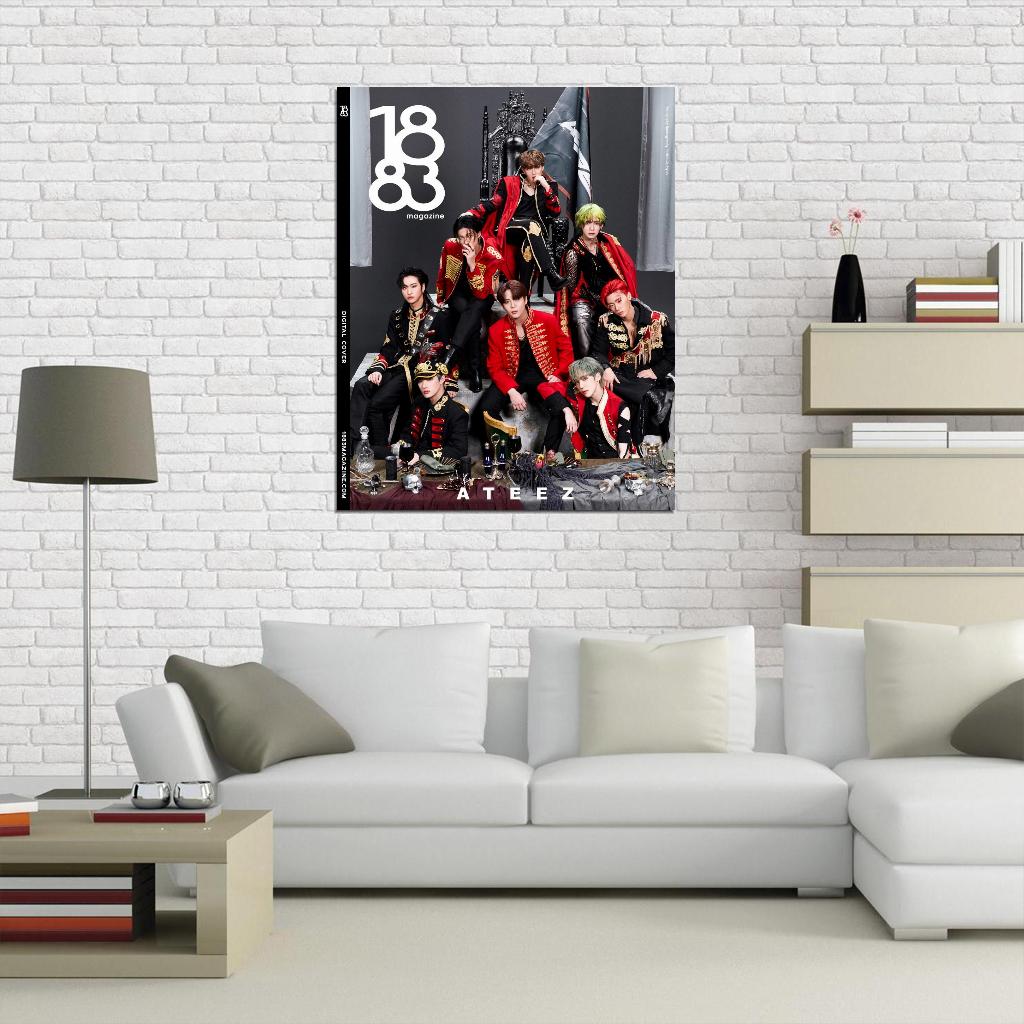 Ateez Hongjoong Seonghwa Yunho Yeosang San Mingi Wooyoung Jongho K-Pop Music Poster