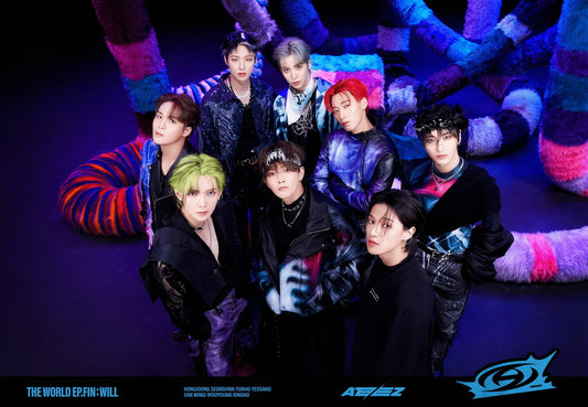 Ateez Hongjoong Seonghwa Yunho Yeosang San Mingi Wooyoung Jongho K-Pop Music Poster