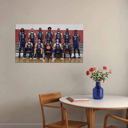 USA National Basketball Dream Team 2024 All Players Poster