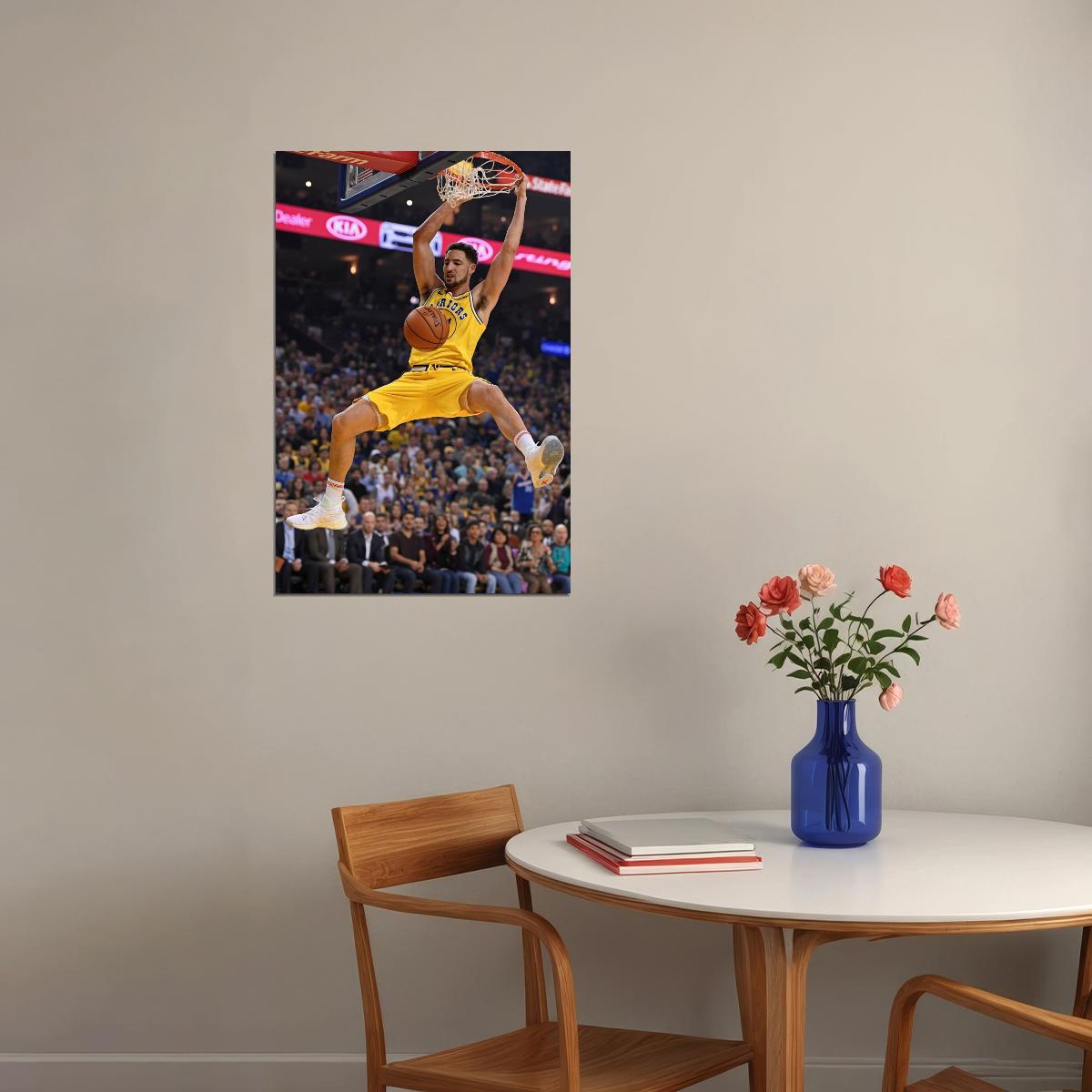 Klay Thompson Dunk Basketball Player Poster Motivational Sports Print