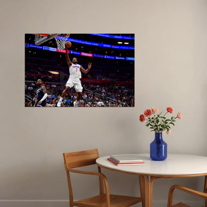 Kawhi Leonard Dunk Basketball Player Poster Motivational Sports Print