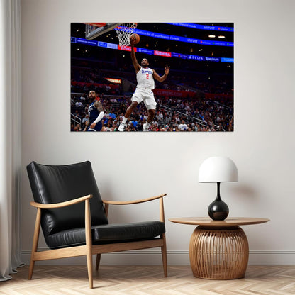 Kawhi Leonard Dunk Basketball Player Poster Motivational Sports Print