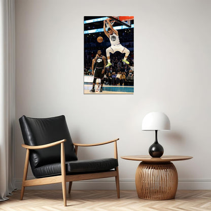 Steph Curry Dunk Basketball Player Poster Motivational Sports Print