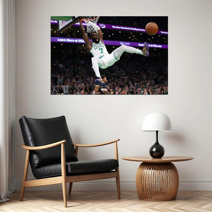 Jaylen Brown Dunk Basketball Player Poster Motivational Sports Print