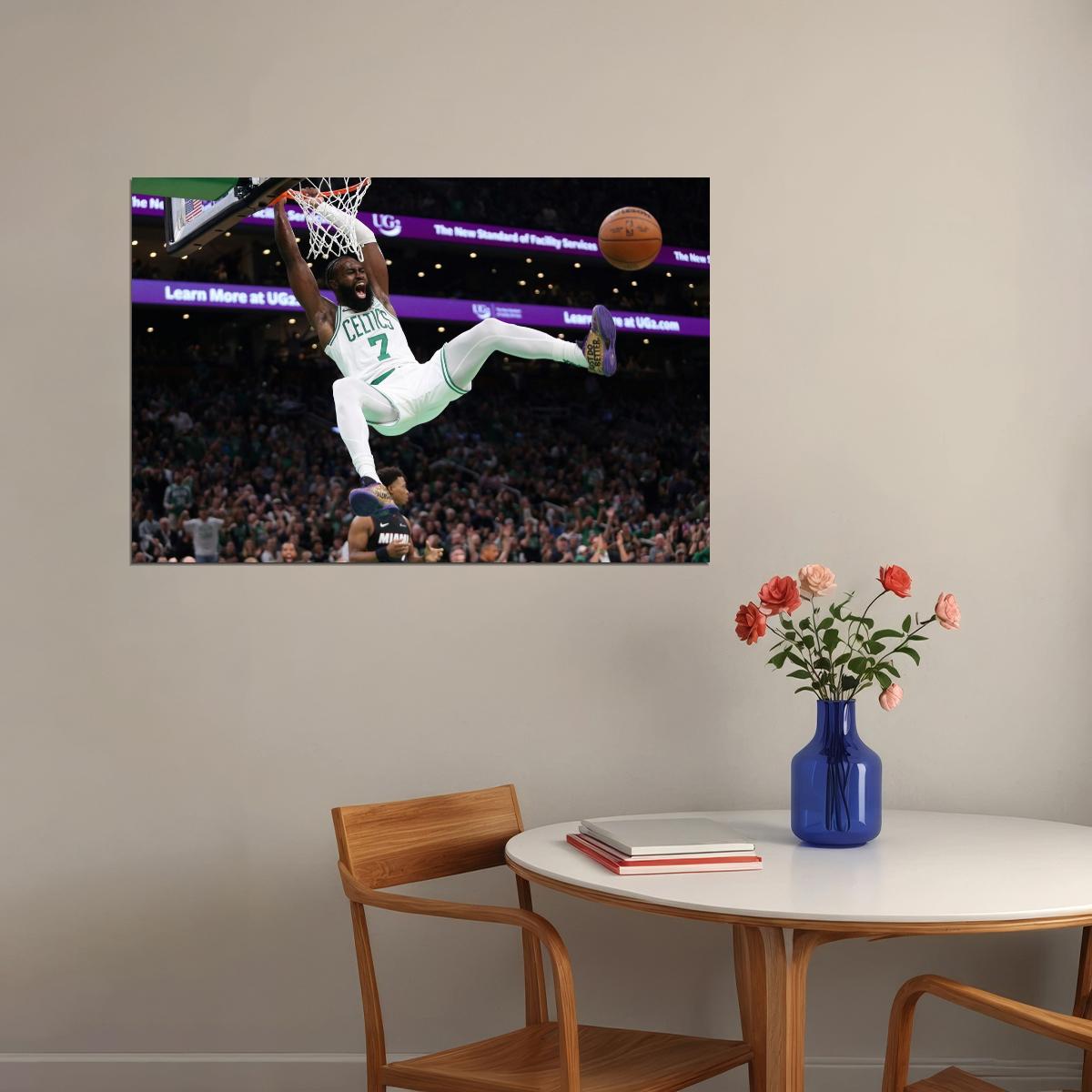 Jaylen Brown Dunk Basketball Player Poster Motivational Sports Print