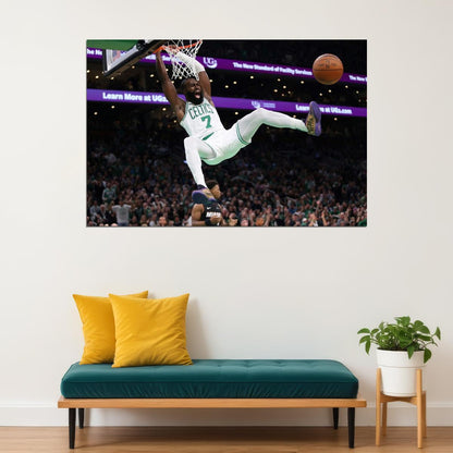 Jaylen Brown Dunk Basketball Player Poster Motivational Sports Print