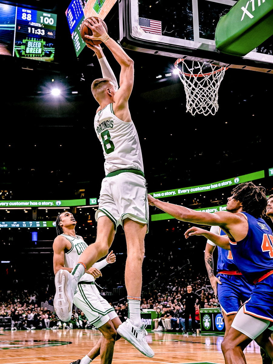 Kristaps Porzingis Dunk Basketball Player Poster Motivational Sports Print