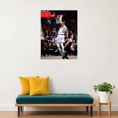 Jalen Brunson Dunk Basketball Player Poster Motivational Sports Print