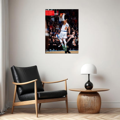 Jalen Brunson Dunk Basketball Player Poster Motivational Sports Print