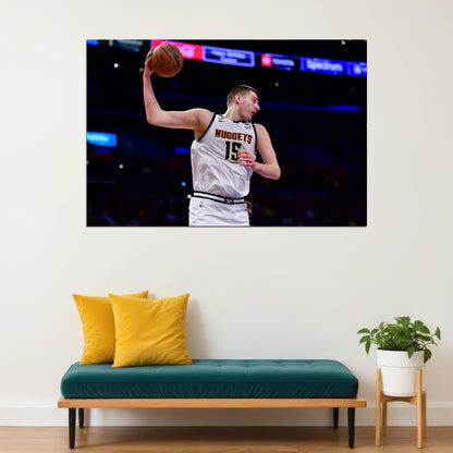 Nikola Jokic Basketball Player Poster Motivational Sports Print