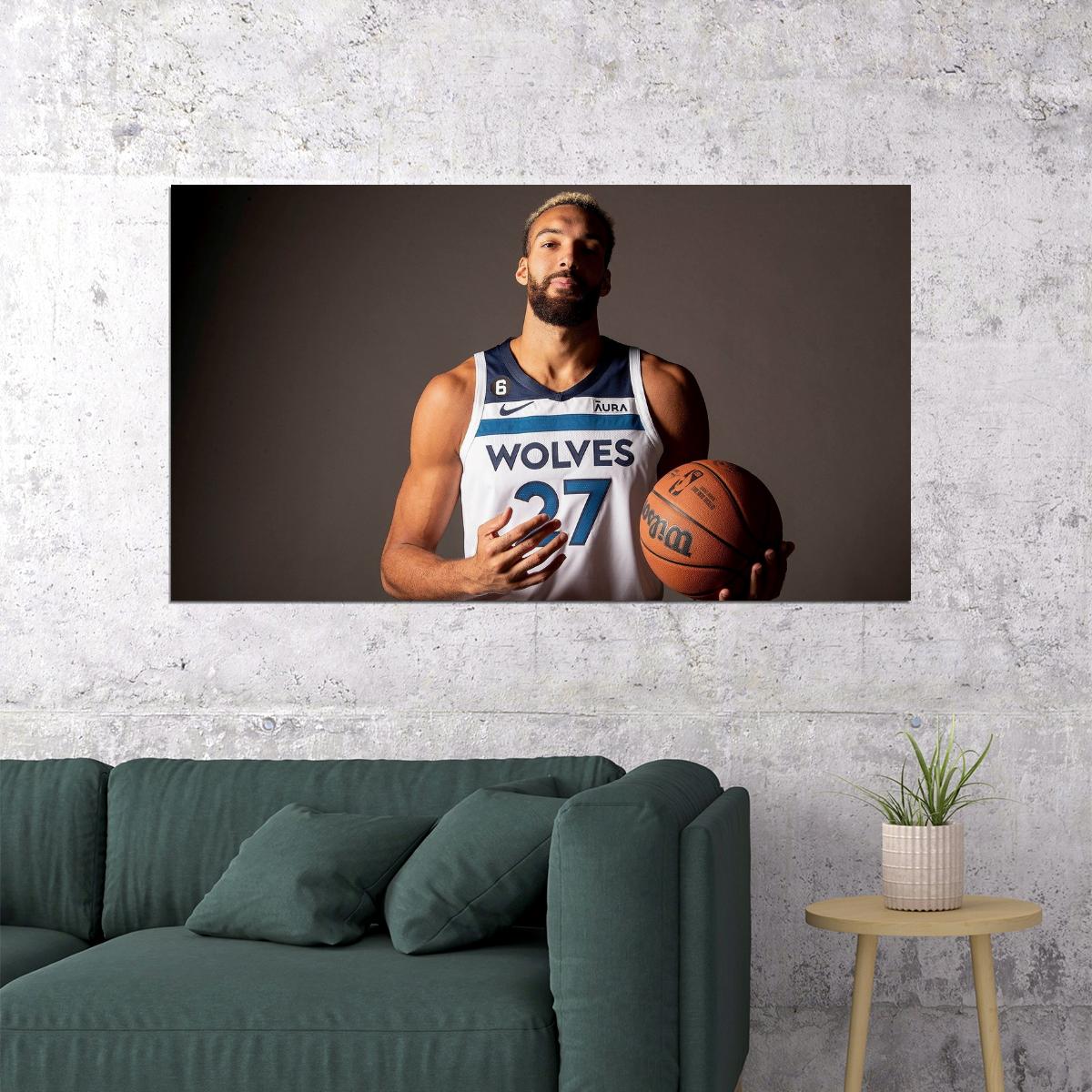 Rudy Gobert Basketball Player Poster Motivational Sports Print