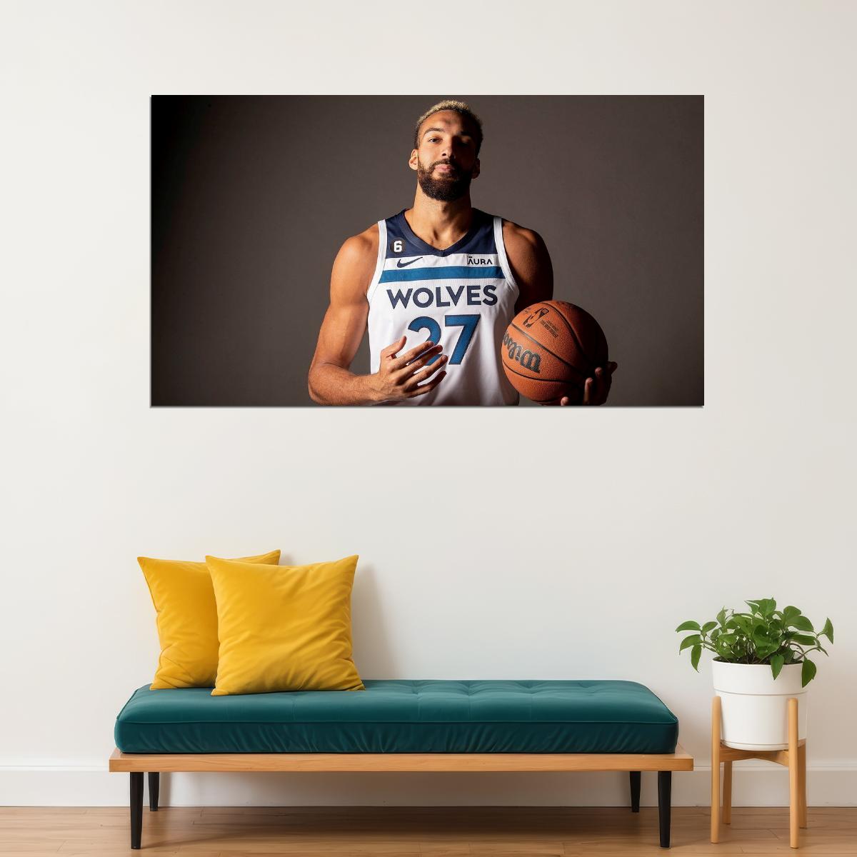 Rudy Gobert Basketball Player Poster Motivational Sports Print