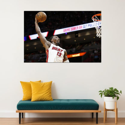 Bam Adebayo Dunk Basketball Player Poster Motivational Sports Print