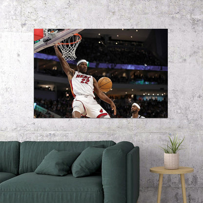 Jimmy Butler Dunk Basketball Player Poster Motivational Sports Print