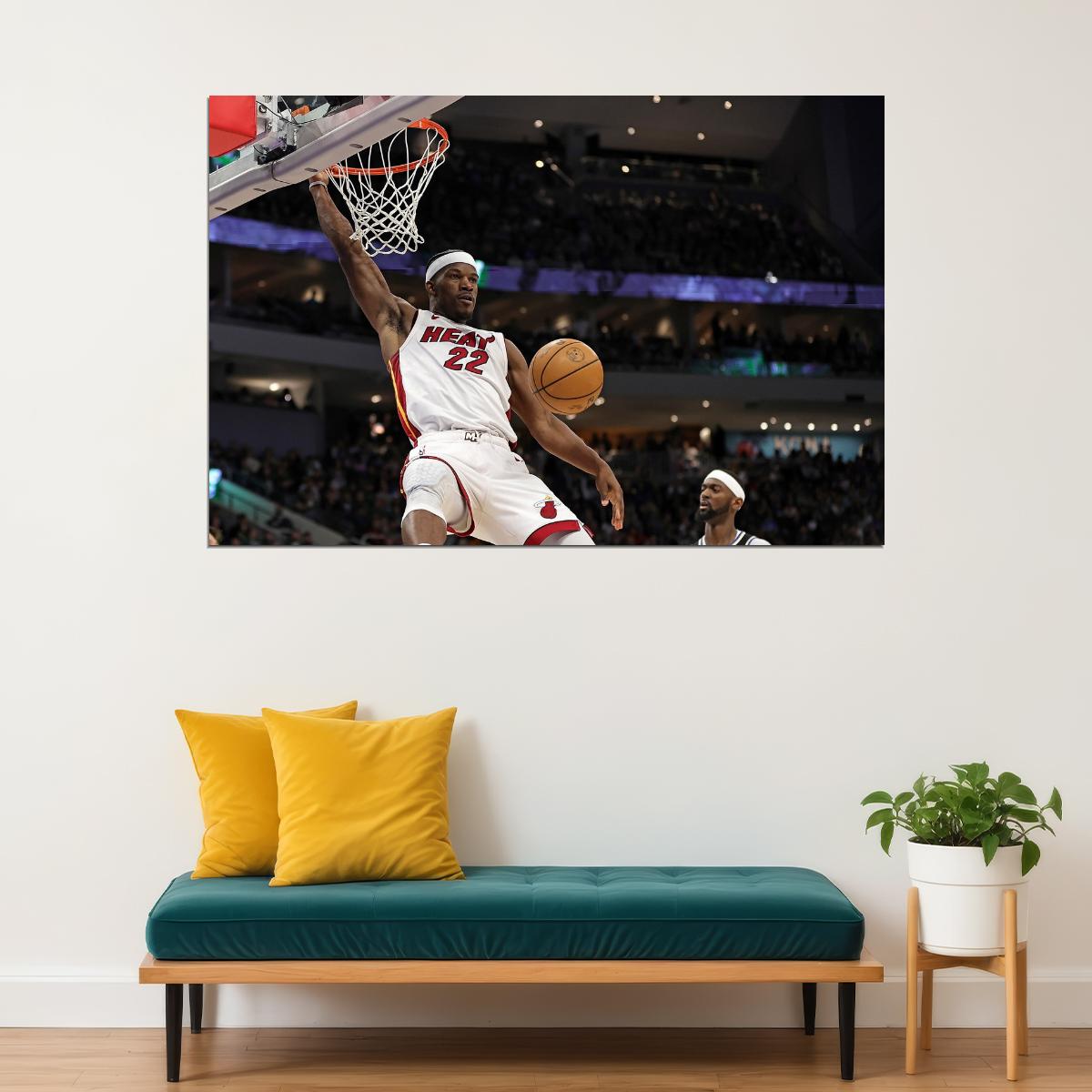 Jimmy Butler Dunk Basketball Player Poster Motivational Sports Print