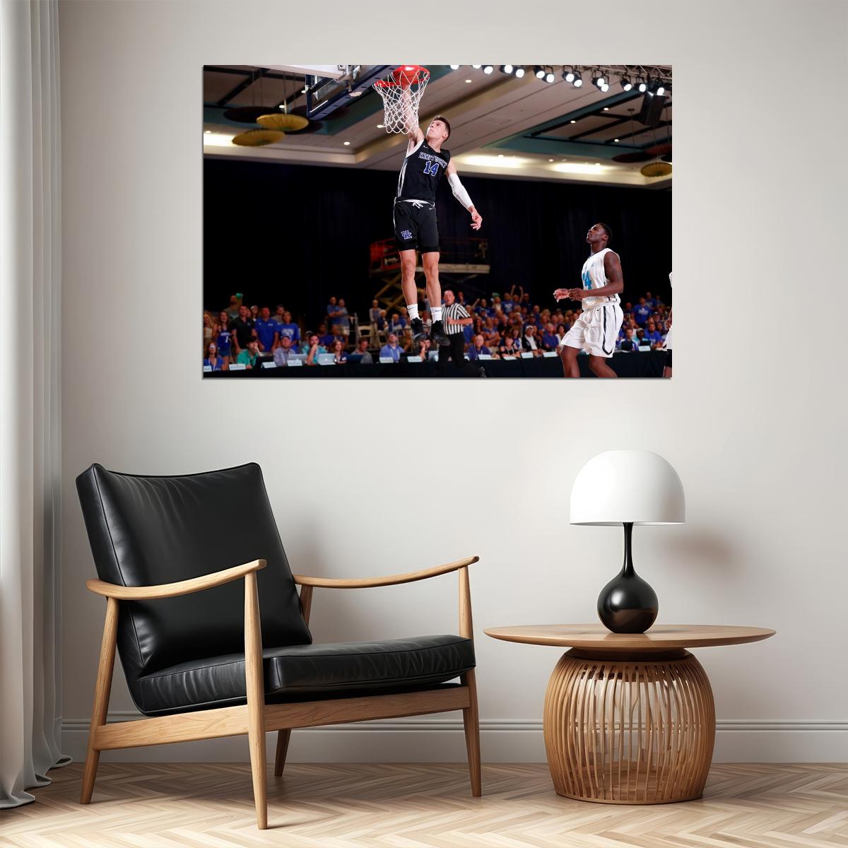 Tyler Herro Dunk Basketball Player Poster Motivational Sports Print