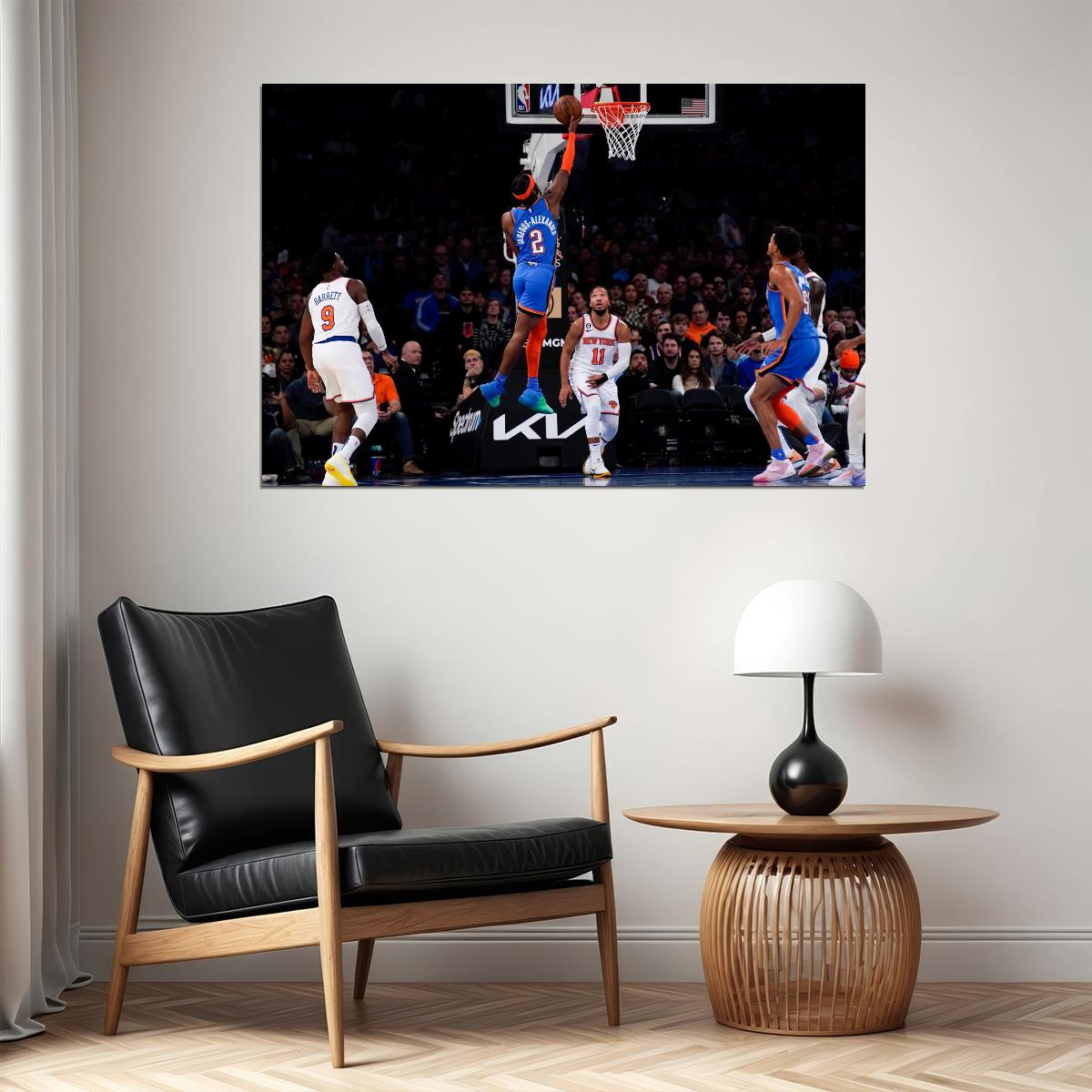 Shai Gilgeous-Alexander Basketball Player Poster Motivational Sports Print