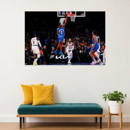 Shai Gilgeous-Alexander Basketball Player Poster Motivational Sports Print