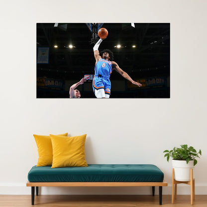 Jalen Williams J-Dub Dunk Basketball Player Poster Motivational Sports Print