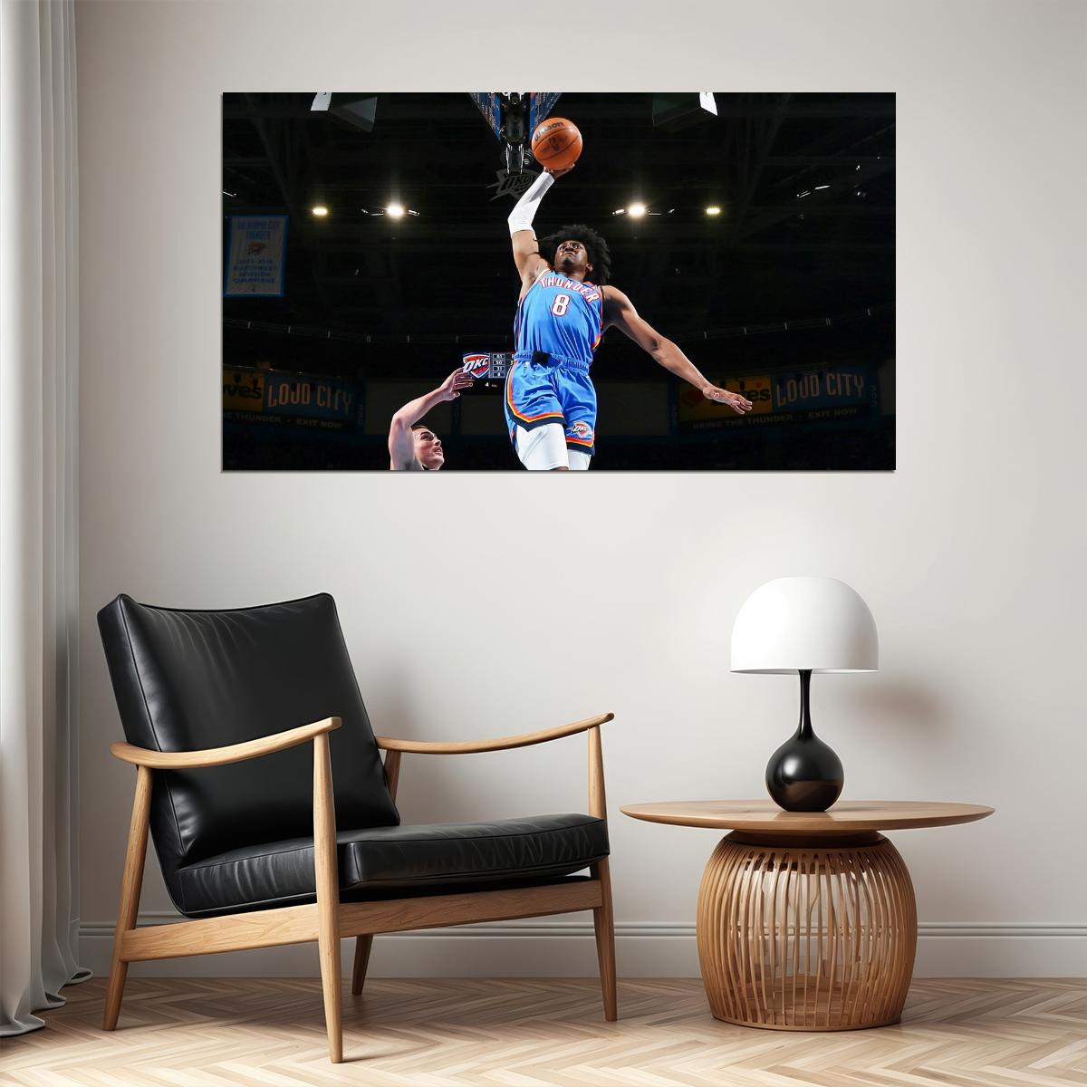 Jalen Williams J-Dub Dunk Basketball Player Poster Motivational Sports Print