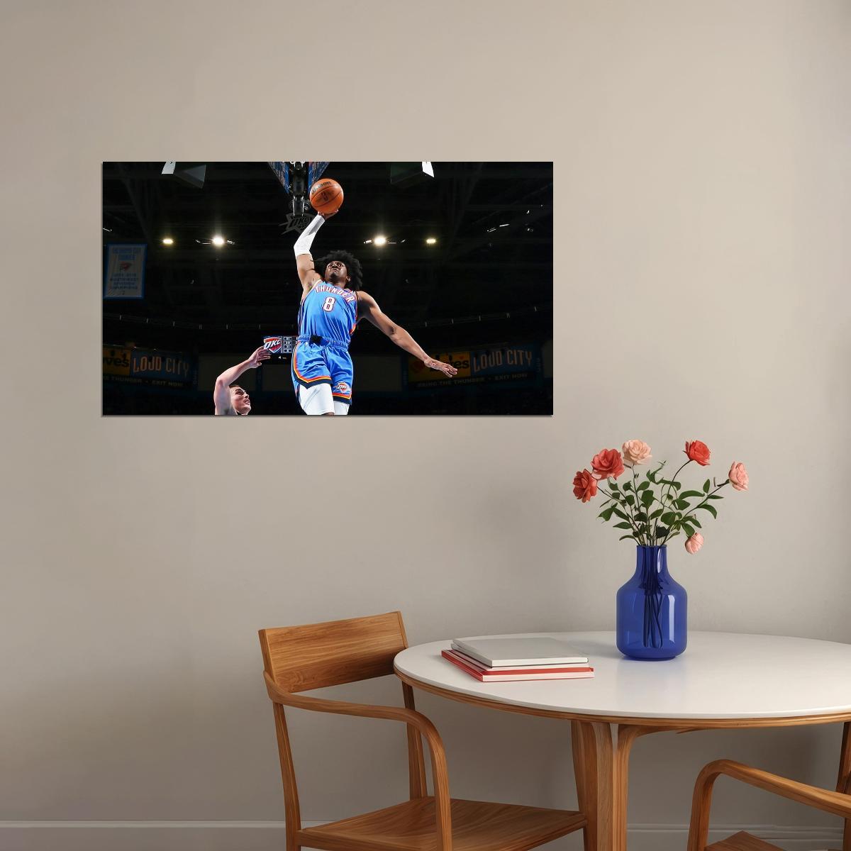 Jalen Williams J-Dub Dunk Basketball Player Poster Motivational Sports Print