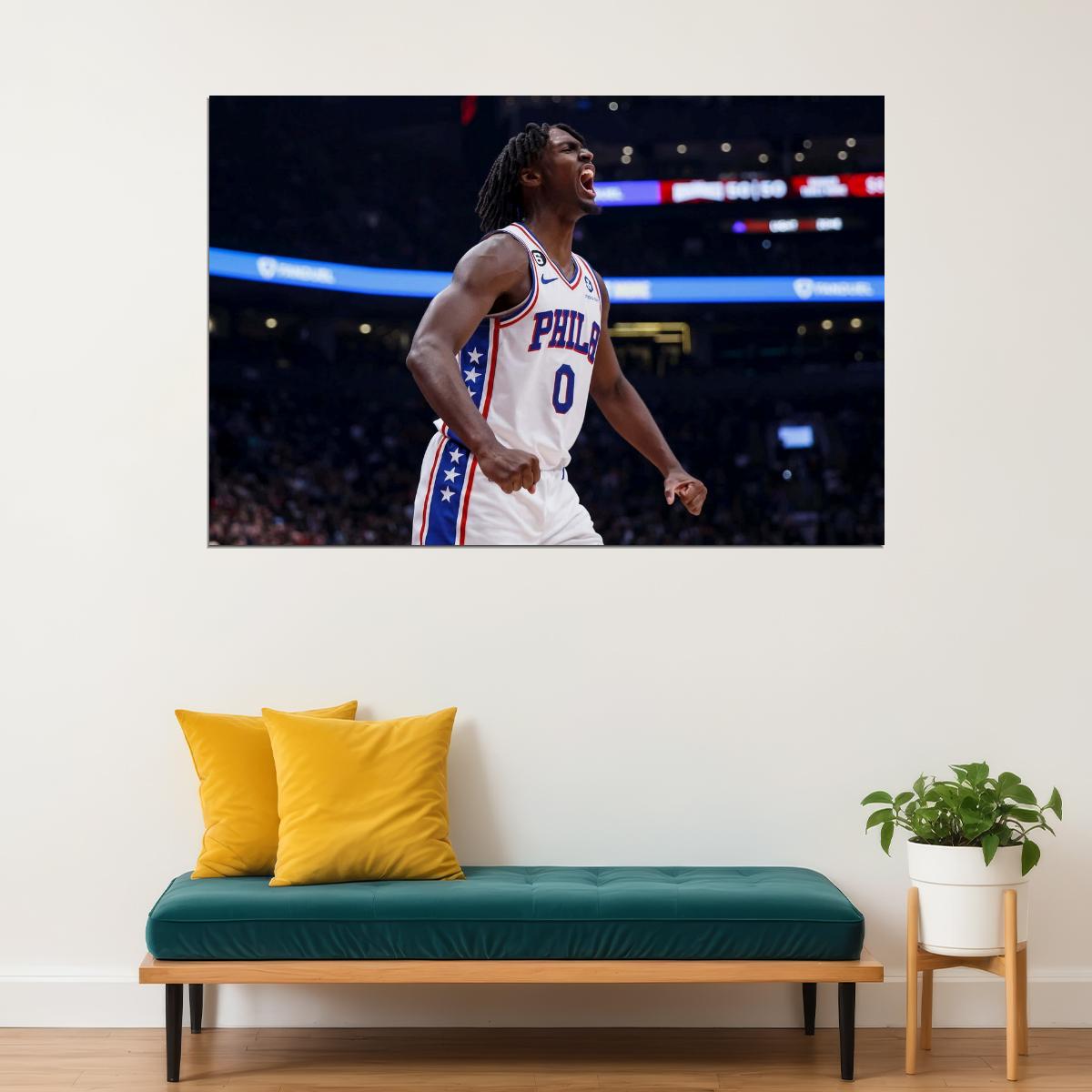 Tyrese Maxey Basketball Player Poster Motivational Sports Print