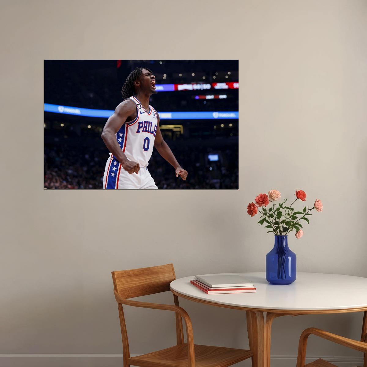 Tyrese Maxey Basketball Player Poster Motivational Sports Print