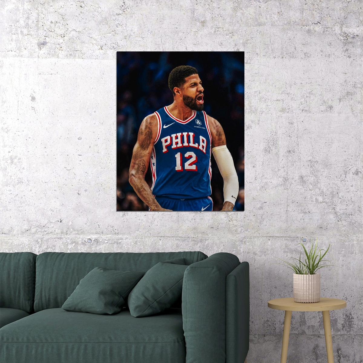 Paul George Basketball Player Poster Motivational Sports Print