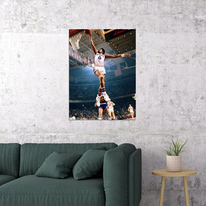 Julius Erving Doctor Dr. J Basketball Player Poster Motivational Sports Print