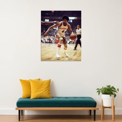 Julius Erving Doctor Dr. J Basketball Player Poster Motivational Sports Print