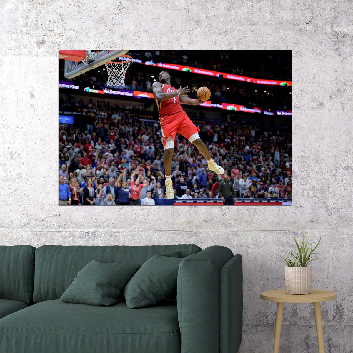 Zion Williamson Basketball Player Poster Motivational Sports Print