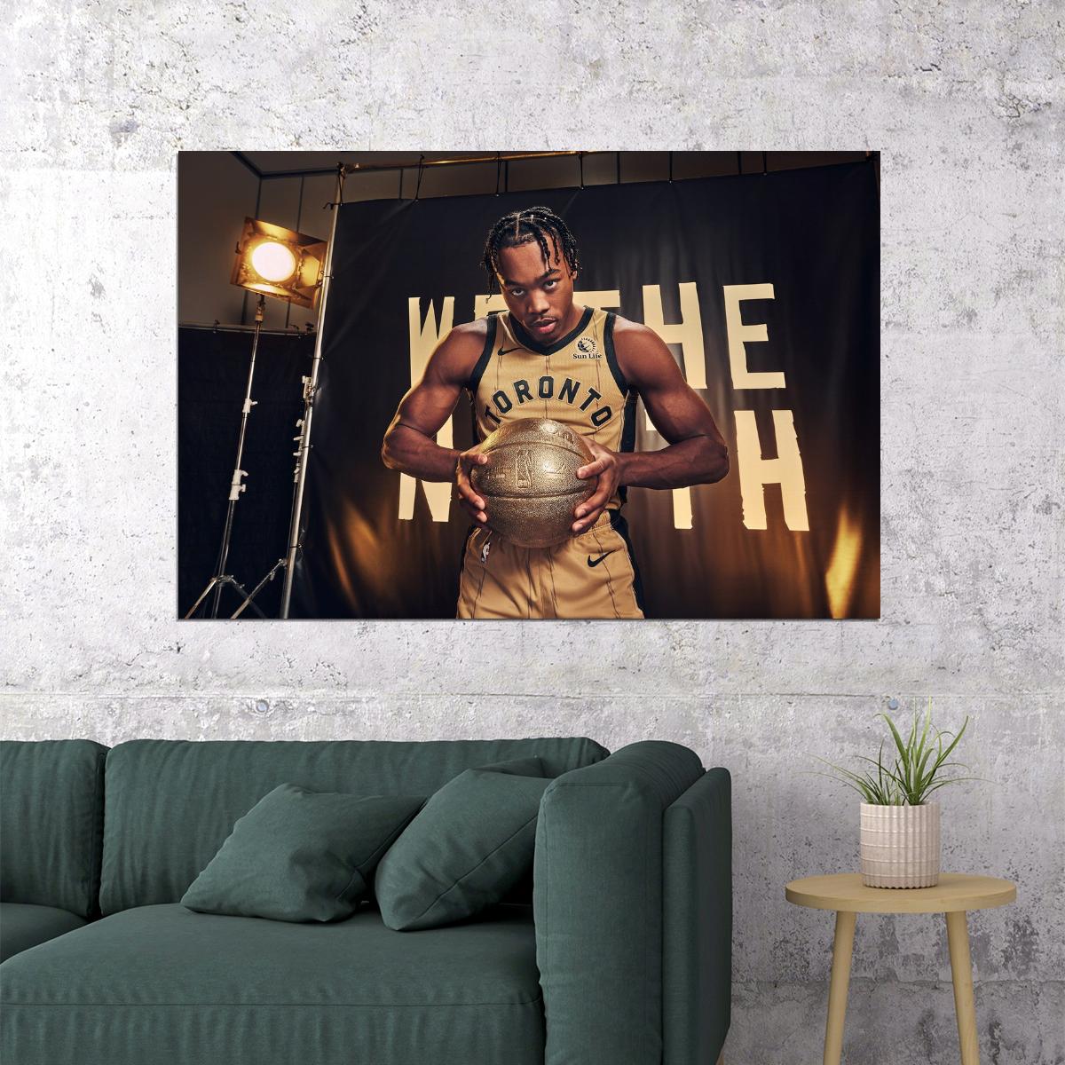 Scottie Barnes Basketball Player Poster Motivational Sports Print