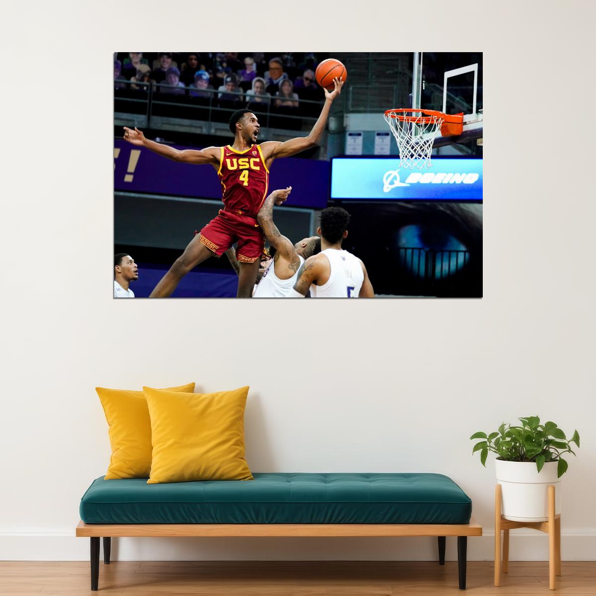 Evan Mobley Dunk Basketball Player Poster Motivational Sports Print