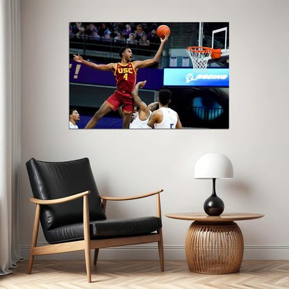 Evan Mobley Dunk Basketball Player Poster Motivational Sports Print