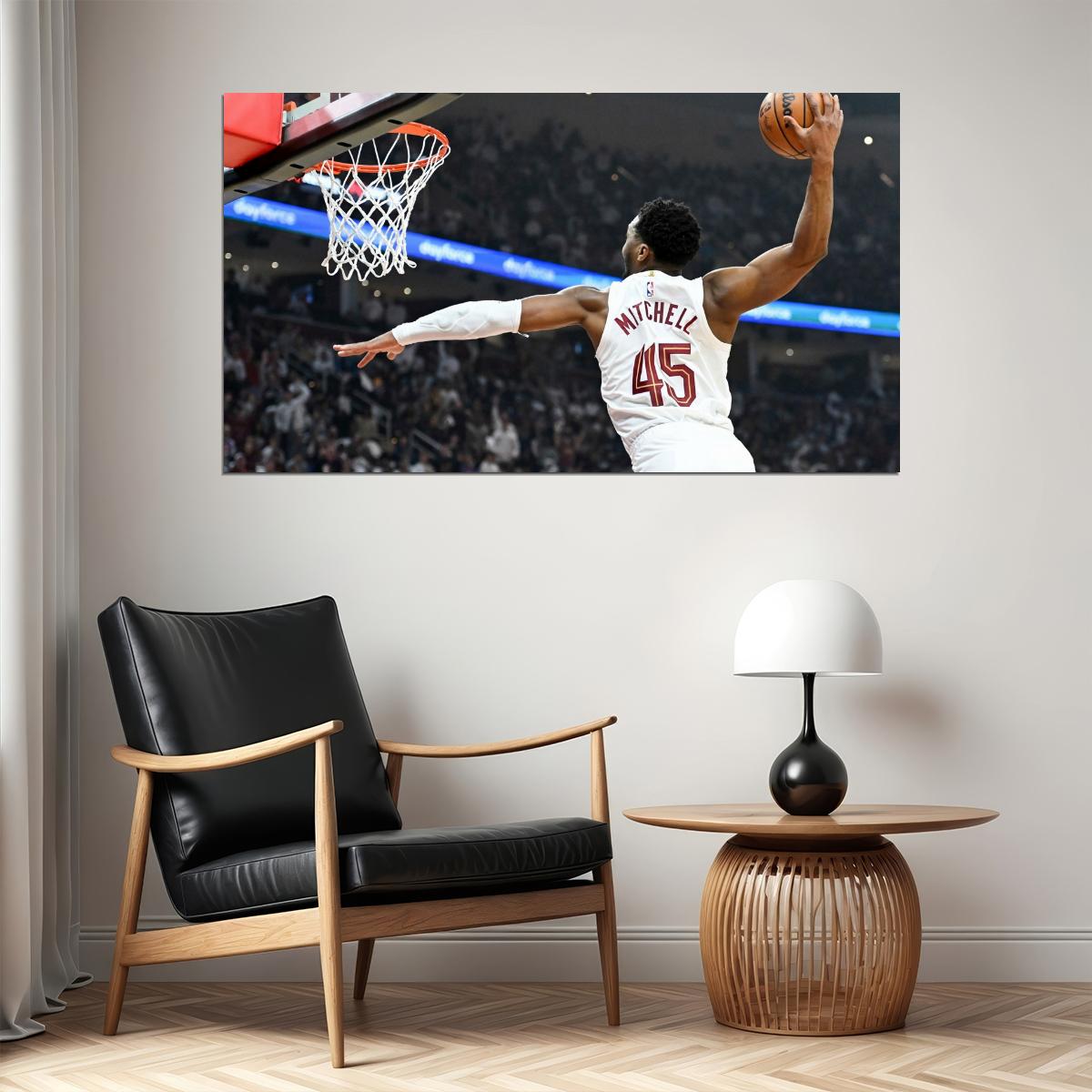 Donovan Mitchell Slam Dunk Basketball Player Poster Motivational Sports Print