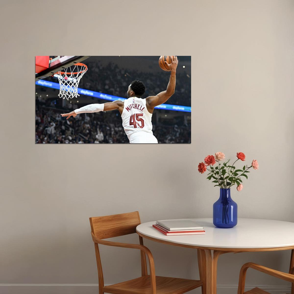 Donovan Mitchell Slam Dunk Basketball Player Poster Motivational Sports Print