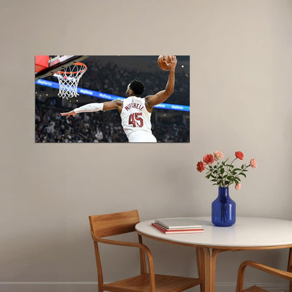 Donovan Mitchell Slam Dunk Basketball Player Poster Motivational Sports Print