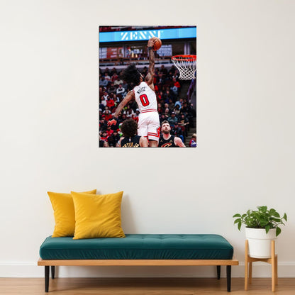 Coby White Dunk Basketball Player Poster Motivational Sports Print