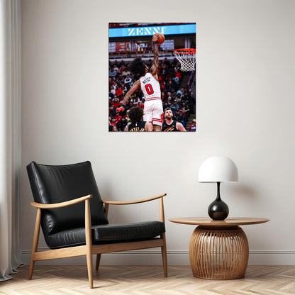 Coby White Dunk Basketball Player Poster Motivational Sports Print