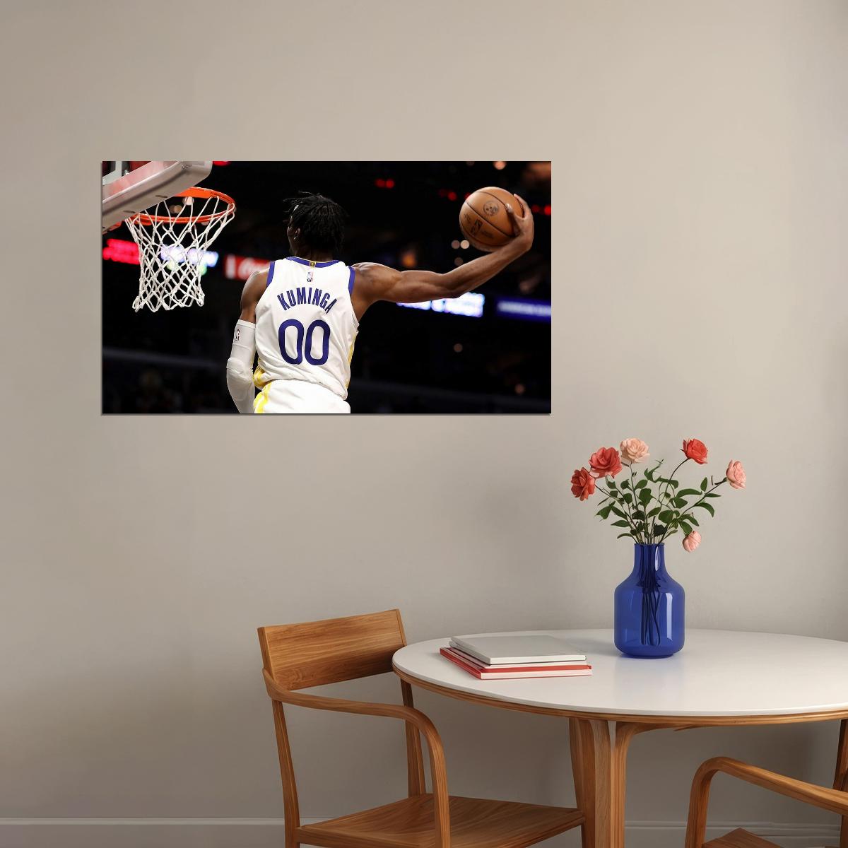 Jonathan Kuminga Dunk Basketball Player Poster Motivational Sports Print