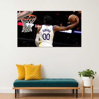 Jonathan Kuminga Dunk Basketball Player Poster Motivational Sports Print