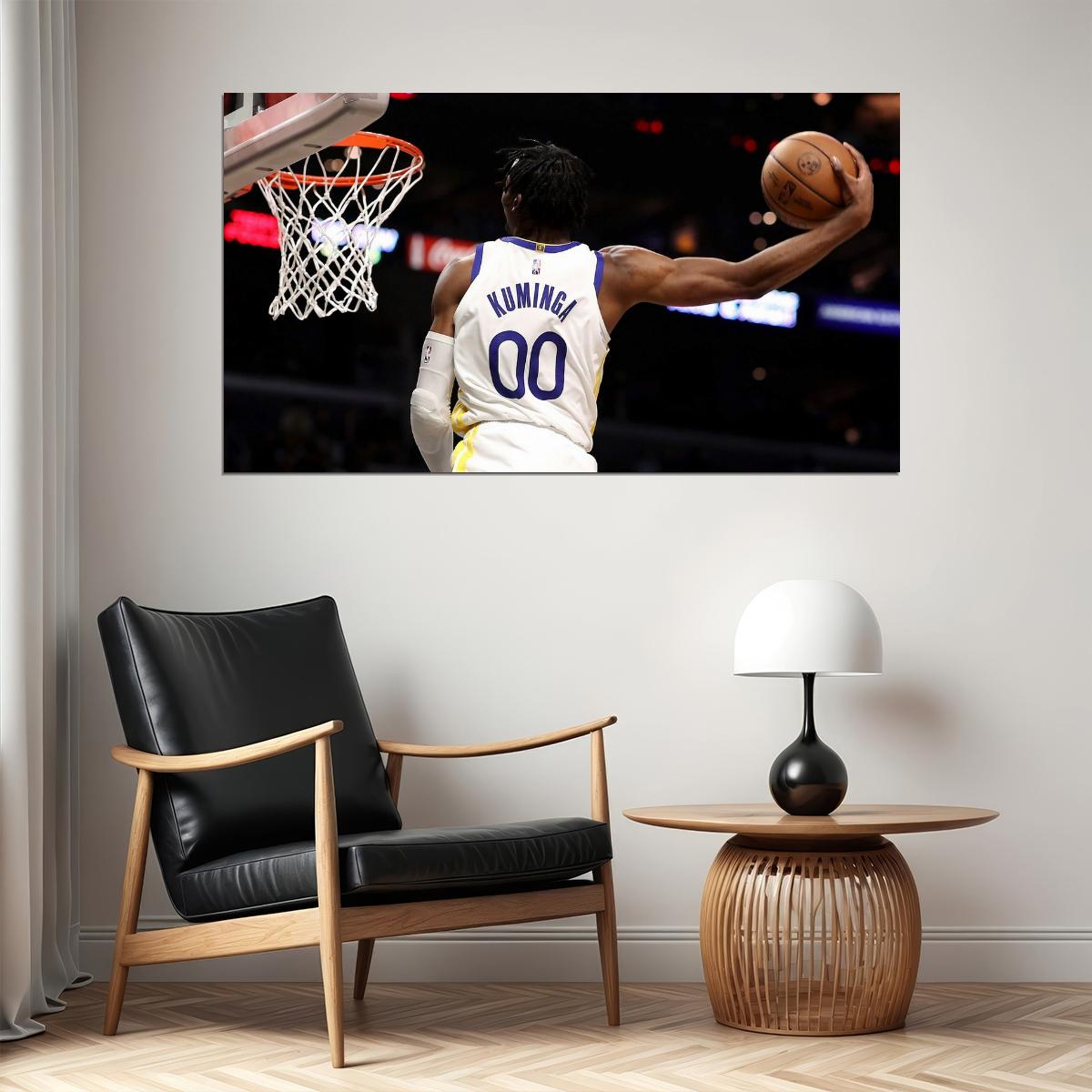 Jonathan Kuminga Dunk Basketball Player Poster Motivational Sports Print