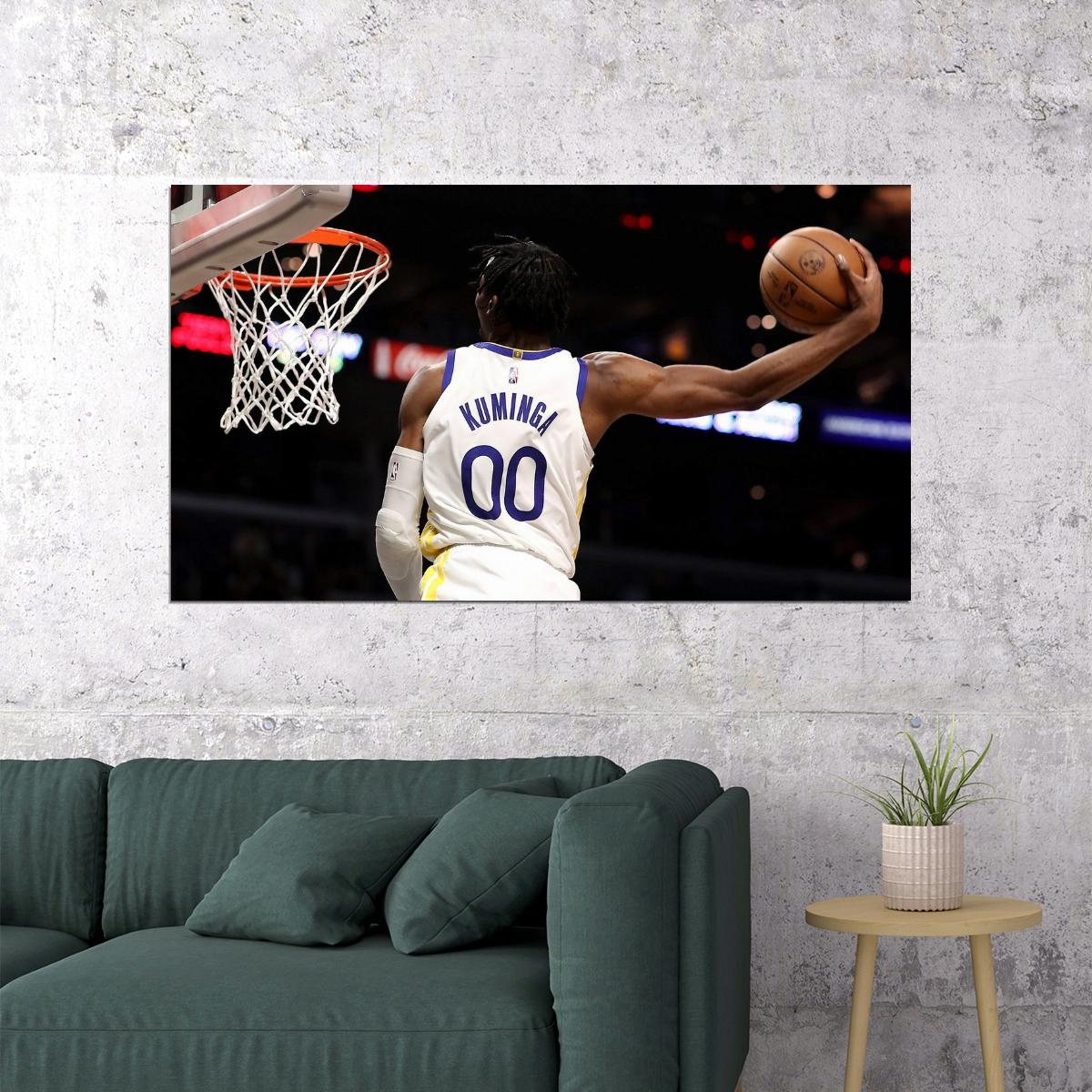 Jonathan Kuminga Dunk Basketball Player Poster Motivational Sports Print