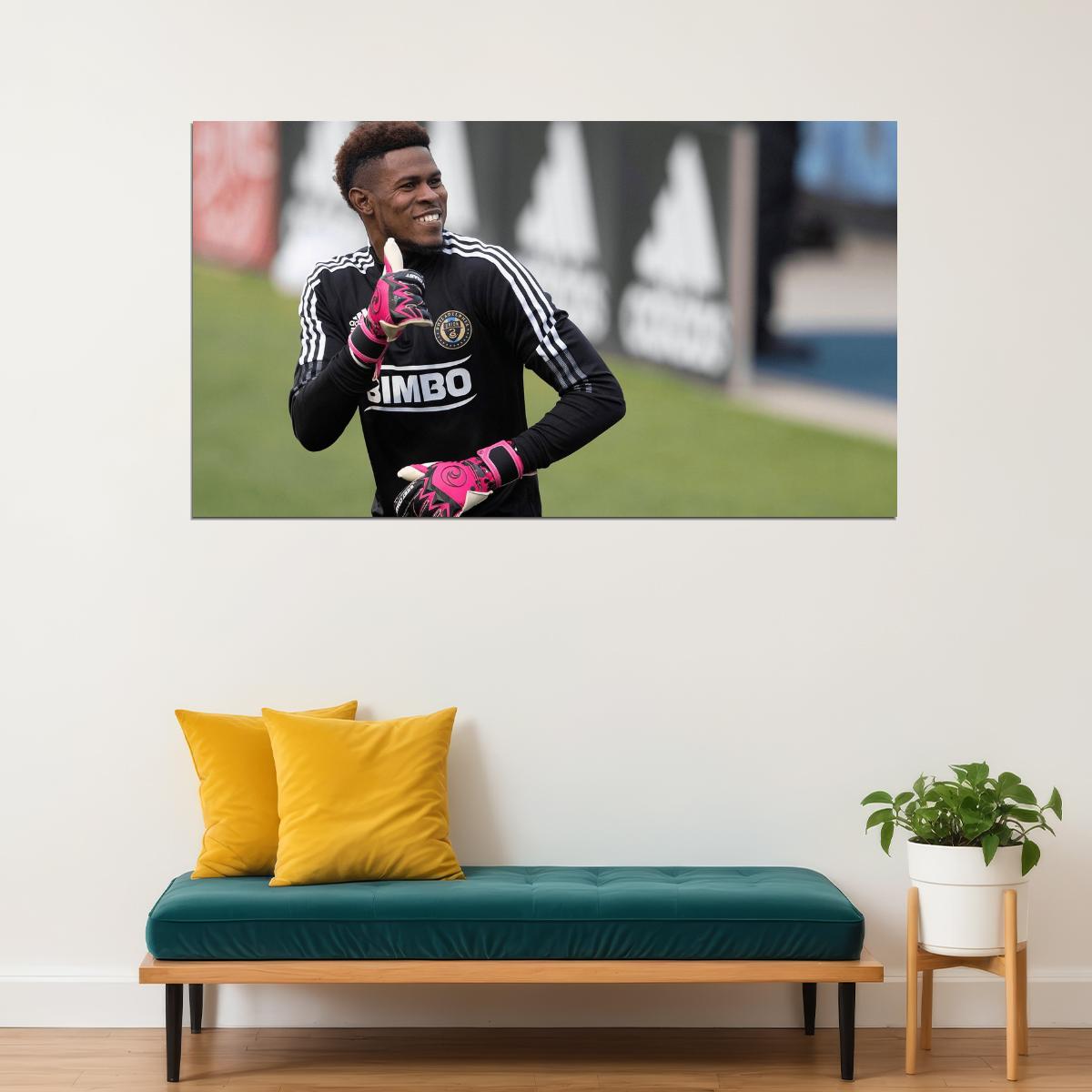 Andre Blake Philadelphia USA Soccer Poster Famous Football Superstar Motivational Sports Print