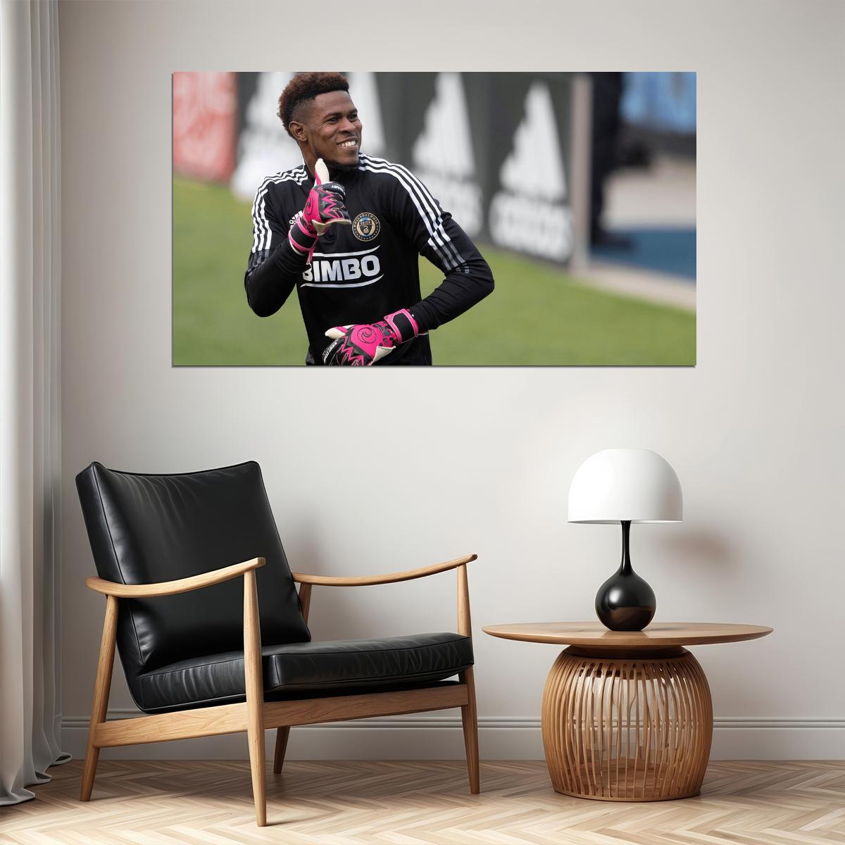 Andre Blake Philadelphia USA Soccer Poster Famous Football Superstar Motivational Sports Print