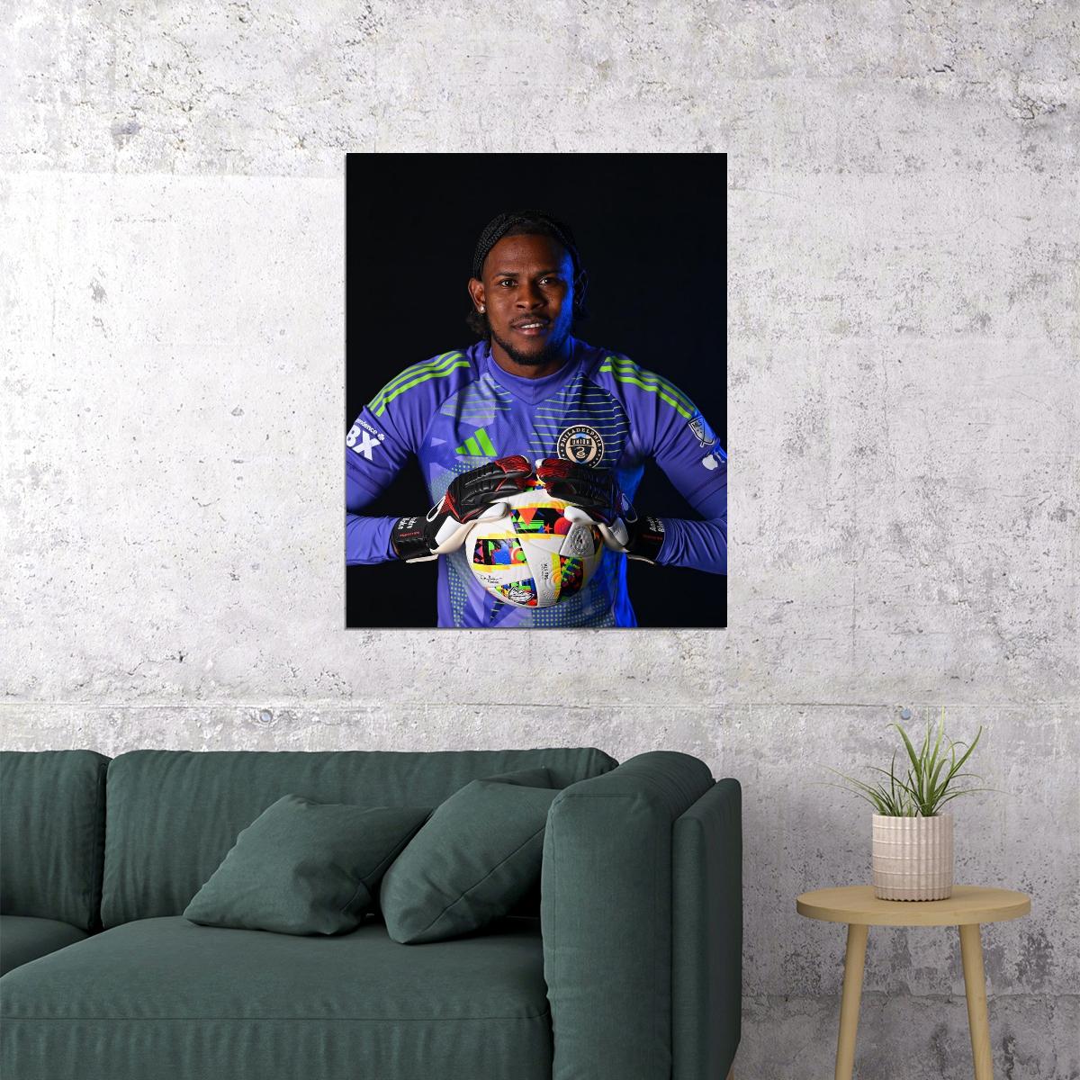 Andre Blake Philadelphia USA Soccer Poster Famous Football Superstar Motivational Sports Print