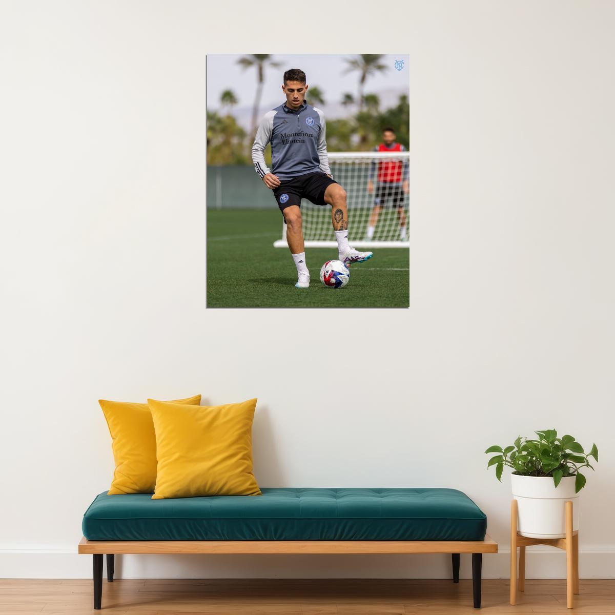 Braian Cufre USA Soccer Poster Famous Football Superstar Motivational Sports Print